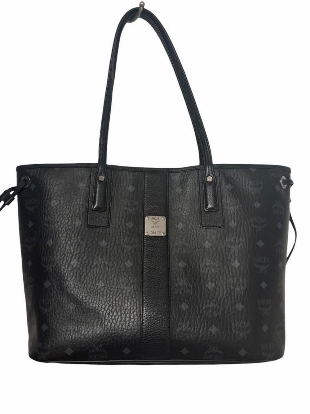 MCM Liz Medium Reversible Visetos Monogram Tote Bag Black